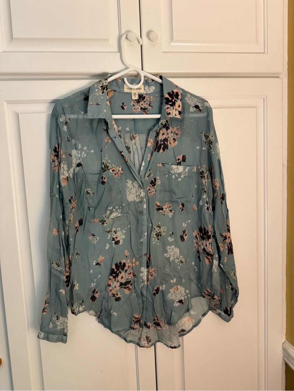 cloth & stone light blue Floral Button-Down Shirt